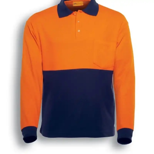 Picture of Bocini, Hi-Vis Poly/Cotton Polo L/S